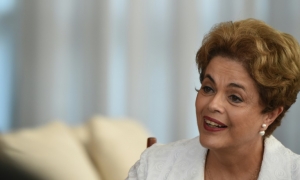 A presidente afastada Dilma Rousseff, em Bras&iacute;lia, no dia 13 de maio de 2016