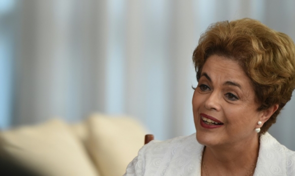 A presidente afastada Dilma Rousseff, em Bras&iacute;lia, no dia 13 de maio de 2016