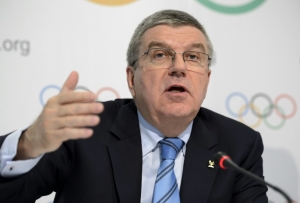 (Arquivo) O presidente do COI, Thomas Bach