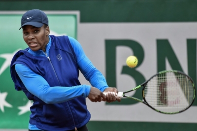Serena Williams participa de treino, em Paris, no dia 20 de maio de 2016