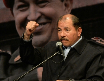 O presidente da Nicar&aacute;gua, Daniel Ortega, em Caracas, no dia 5 de mar&ccedil;o de 2016