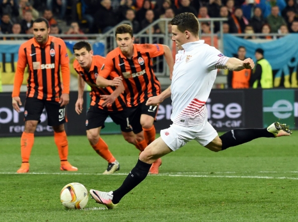 (Arquivo) O atacante franc&ecirc;s do Sevilla Kevin Gamiero