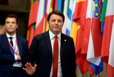 O primeiro-ministro italiano, Matteo Renzi, &eacute; visto em 18 de dezembro de 2015