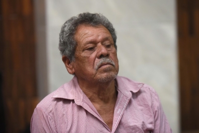 O ex-delegado militar Heriberto Valdez durante julgamento, na Cidade da Guatemala, no dia 1&ordm; de fevereiro de 2016