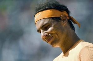 Rafael Nadal durante partida contra Nick Kyrgios, em Roma, no dia 12 de maio de 2016