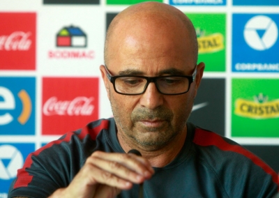 O t&eacute;cnico Jorge Sampaoli, em Santiago, no dia 13 de janeiro de 2016