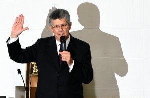 O presidente do Parlamento, Henry Ramos Allup, em Caracas, 5 de janeiro de 2016
