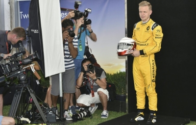 O piloto da Renault Kevin Magnussen, em Melbourne