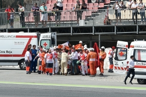 Salom &eacute; removido do circuito ap&oacute;s o acidente