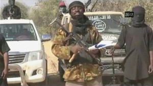 (Arquivo) Captura de tela de m&iacute;dia extemista mostra o l&iacute;der do Boko Haram, Abubakar Shekaku