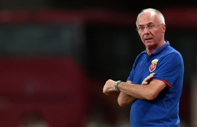 O sueco Sven-Goran Eriksson, t&eacute;cnico do Shanghai SIPG, em Xangai, no dia 4 de agosto de 2015