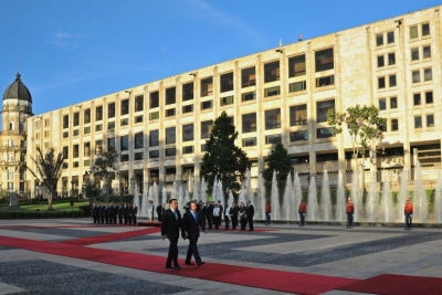 (Arquivo) Vista do pal&aacute;cio presidencial em Bogot&aacute;