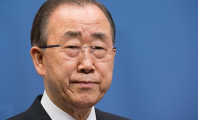 O secret&aacute;rio-geral das Na&ccedil;&otilde;es Unidas, Ban Ki-moon, em Estocolmo, no dia 30 de mar&ccedil;o de 2016