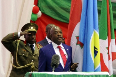 O presidente do Burundi, Pierre Nkurunziza, em Bujumbura, no dia 20 de agosto de 2015