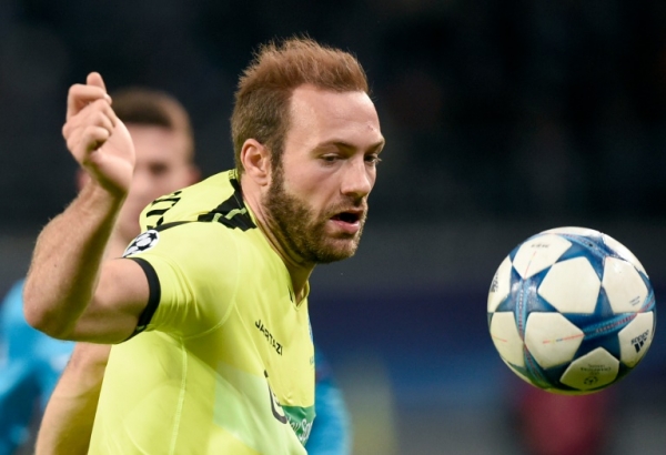 (Arquivo) O jogador belga Laurent Depoitre, do Gent, durante partida contra o Zenit, em Gent, no dia 9 de dezembro de 2015