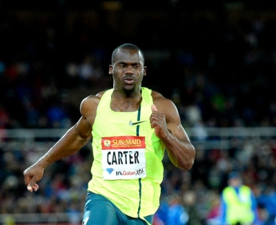 (Arquivo) O velocista jamaicano Nesta Carter, em Estocolmo, no dia 21 de agosto de 2014