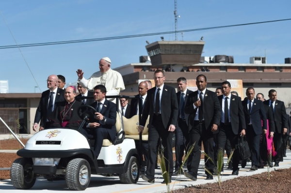 O papa Francisco visita penitenci&aacute;ria, em Ciudad Ju&aacute;rez, M&eacute;xico, no dia 17 de fevereiro de 2016