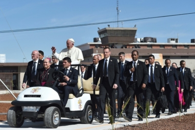 O papa Francisco visita penitenci&aacute;ria, em Ciudad Ju&aacute;rez, M&eacute;xico, no dia 17 de fevereiro de 2016