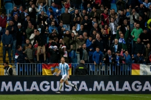 (Arquivo) Charles, do M&aacute;laga, comemora gol durante partida contra o Atl&eacute;tico de Madri, em M&aacute;laga, no dia 20 de dezembro de 2015