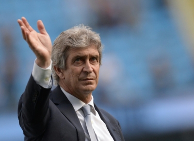 O t&eacute;cnico do Manchester City, Manuel Pellegrini, em Manchester, no dia 8 de maio de 2016