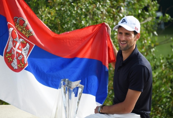 Novak Djokovic, em Indian Wells, no dia 20 de mar&ccedil;o de 2016
