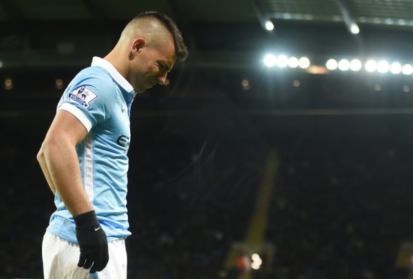 Sergio Ag&uuml;ero, do Manchester City, durante partida contra o Southampton, em Manchester, no dia 28 de novembro de 2015