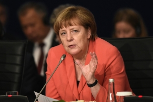 A chanceler alem&atilde;, Angela Merkel, em Istambul, no dia 23 de maio de 2016