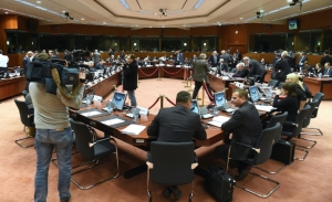 Ministros do Interior da Uni&atilde;o Europeia participam de reuni&atilde;o, em Bruxelas, no dia 4 de dezembro de 2015