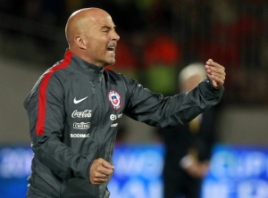 O t&eacute;cnico do Chile, Jorge Sampaoli, em Santiago, no dia 12 de novembro de 2015