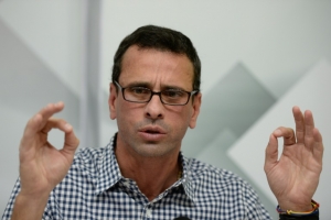 O opositor venezuelano Henrique Capriles, em Caracas, no dia 26 de abril de 2016