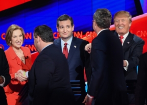 A sete semanas do in&iacute;cio das prim&aacute;rias, os nove pr&eacute;-candidatos republicanos em melhor posi&ccedil;&atilde;o nas pesquisas protagonizaram um debate no hotel The Venetian, em Las Vegas