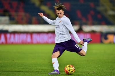 Federico Bernardeschi abriu o placar para a Fiorentina, em 6 de fevereiro, em Bolonha