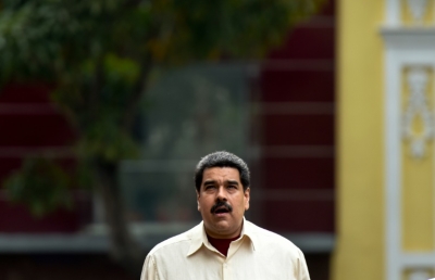 O presidente venezuelano, Nicol&aacute;s Maduro, em Caracas, no dia 19 de abril de 2016