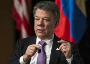 (Arquivo) O presidente colombiano, Juan Manuel Santos, em uma visita aos Estados Unidos, em 3 de fevereiro de 2016