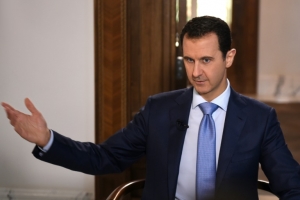 Foto divulgada pela ag&ecirc;ncia oficial SANA mostra o presidente s&iacute;rio Bashar al-Assad durante entrevista ao canal holand&ecirc;s NPO2 em Damasco