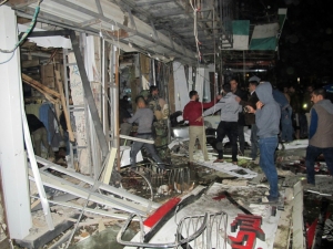 Local desru&iacute;do ap&oacute;s ataque, em Bagd&aacute;, no dia 11 de janeiro de 2016