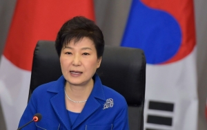 Park Geun-Hye, presidente sul-coreana, durante reuni&atilde;o em Washington em 31 de mar&ccedil;o de 2016