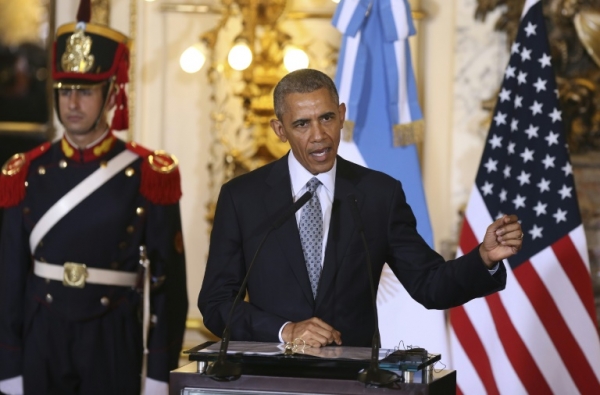 O presidente americano, Barack Obama, em Buenos Aires, no dia 23 de mar&ccedil;o de 2016