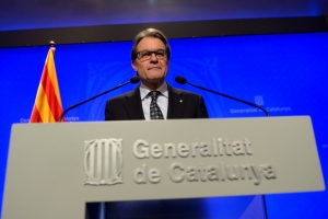 O presidente do governo da Catalunha, Artur Mas, participa de coletiva de imprensa, em Barcelona, no dia 5 de janeiro de 2016