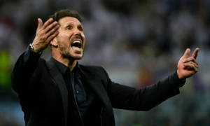Atletico Madrid's Argentinian coach Diego Simeone.