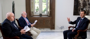 Assad concede uma entrevista exclusiva &agrave; AFP em Damasco