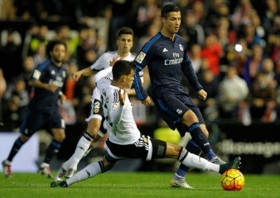 Cristiano Ronaldo em a&ccedil;&atilde;o com o Real Madrid, em 3 de janeiro, em Val&ecirc;ncia