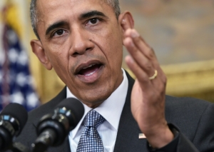 Obama faz um pronunciamento na Casa Branca