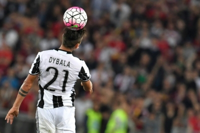 Dybala em a&ccedil;&atilde;o com a Juve, em 21 de maio, em Roma
