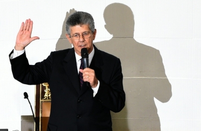 O presidente do Parlamento, Henry Ramos Allup, em Caracas, 5 de janeiro de 2016
