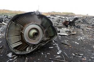Local da queda do voo MH17, da Malasyua Airlines, em Hrabove, Ucr&acirc;nia, no dia 9 de setembro de 2014