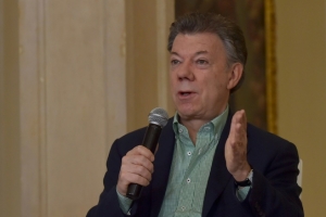 O presidente da Col&ocirc;mbia, Juan Manuel Santos, em Cartagena, no dia 6 de fevereiro de 2016