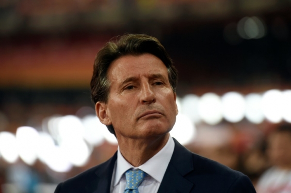 O presidente da Federa&ccedil;&atilde;o Internacional de Atletismo (IAAF), Sebastian Coe, em Pequim, no dia 30 de agosto de 2015