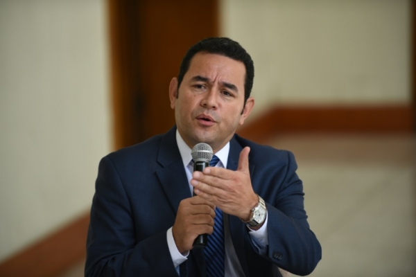 Jimmy Morales, o novo presidente da Guatemala, participa de coletiva de imprensa, na Cidade da Guatemala, no dia 2 de novembro de 2015