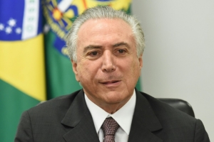 O presidente interino do Brasil, Michel Temer, em Bras&iacute;lia, no dia 16 de maio de 2016